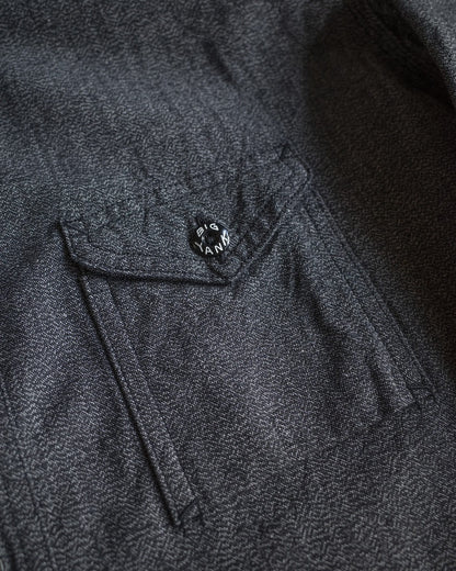 BIG YANK 1935 ORIGINAL CHAMBRAY - COTTON CHAMBRAY - BLUE & NATURAL & BLACK