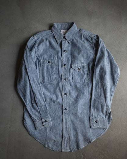 BIG YANK 1935 ORIGINAL CHAMBRAY - COTTON CHAMBRAY - BLUE & NATURAL & BLACK