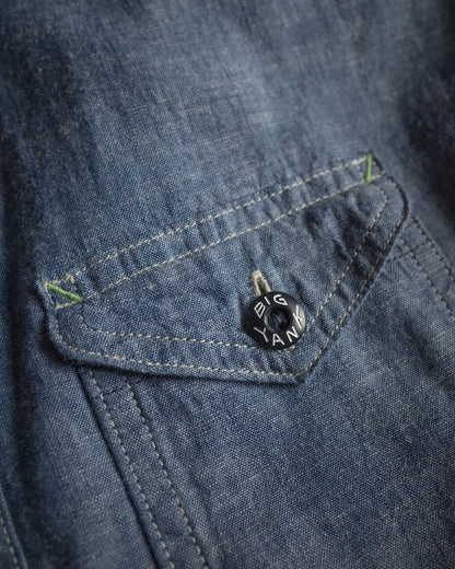BIG YANK 1935 ORIGINAL CHAMBRAY - COTTON CHAMBRAY - BLUE & NATURAL & BLACK