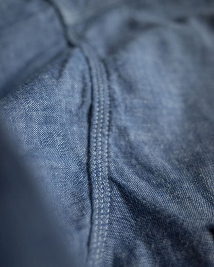BIG YANK 1935 ORIGINAL CHAMBRAY - COTTON CHAMBRAY - BLUE & NATURAL & BLACK