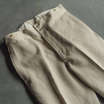 BJ - LINEN COTTON HERRING BONE - NATURAL