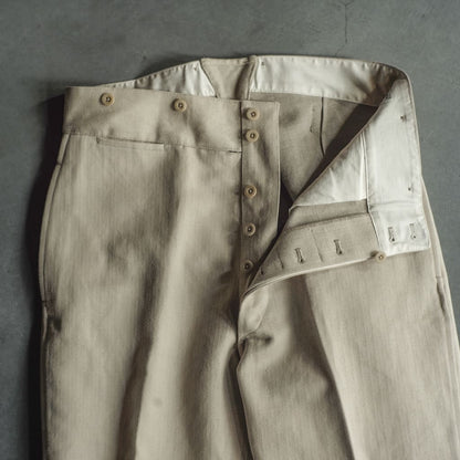 BJ - LINEN COTTON HERRING BONE - NATURAL