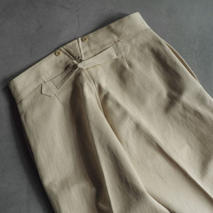 BJ - LINEN COTTON HERRING BONE - NATURAL