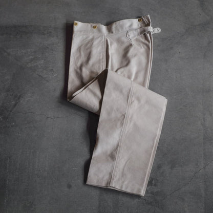 BJ - COUTIL COTTON - ECRU LILA STRIPE