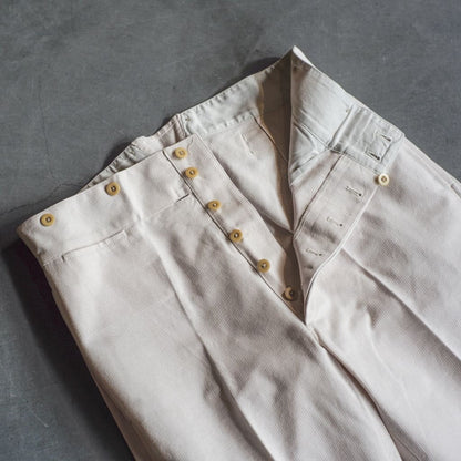 BJ - COUTIL COTTON - ECRU LILA STRIPE