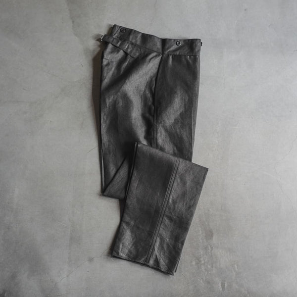 French garment anatomica アナトミカ BJパンツ BJ - LINEN - BLACK – ANATOMICA KYOTO アナトミカ京都