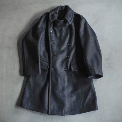 CD LONG COAT - FRENCH WOOL - NAVY