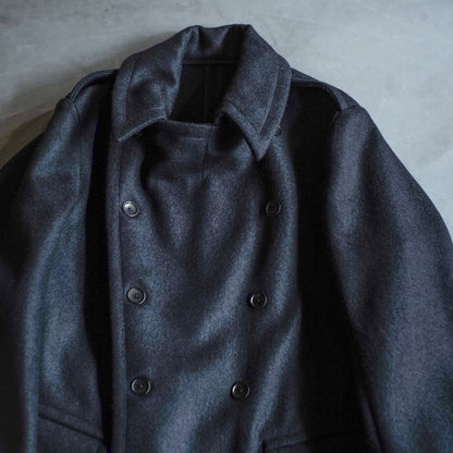 CD LONG COAT - FRENCH WOOL - NAVY