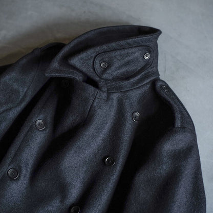 CD LONG COAT - FRENCH WOOL - NAVY