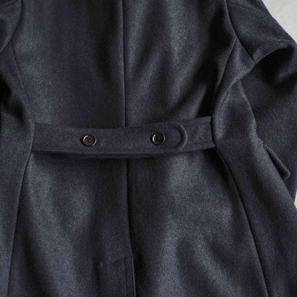 CD LONG COAT - FRENCH WOOL - NAVY