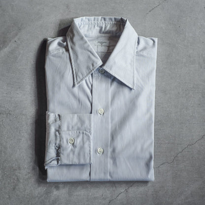 CG - FINE POPLIN - NAVY THIN STRIPE