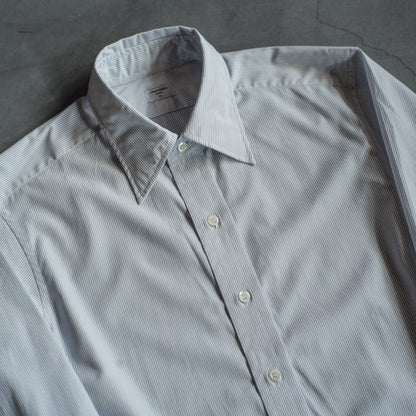 CG - FINE POPLIN - NAVY THIN STRIPE