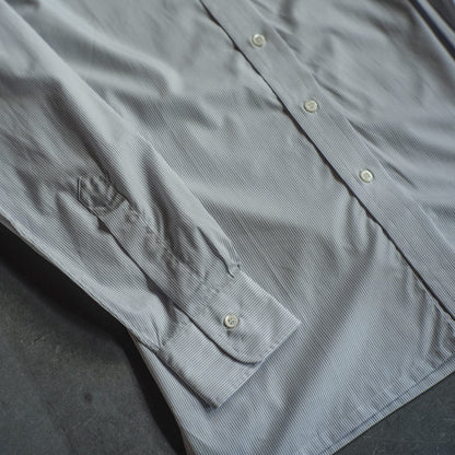 CG - FINE POPLIN - NAVY THIN STRIPE