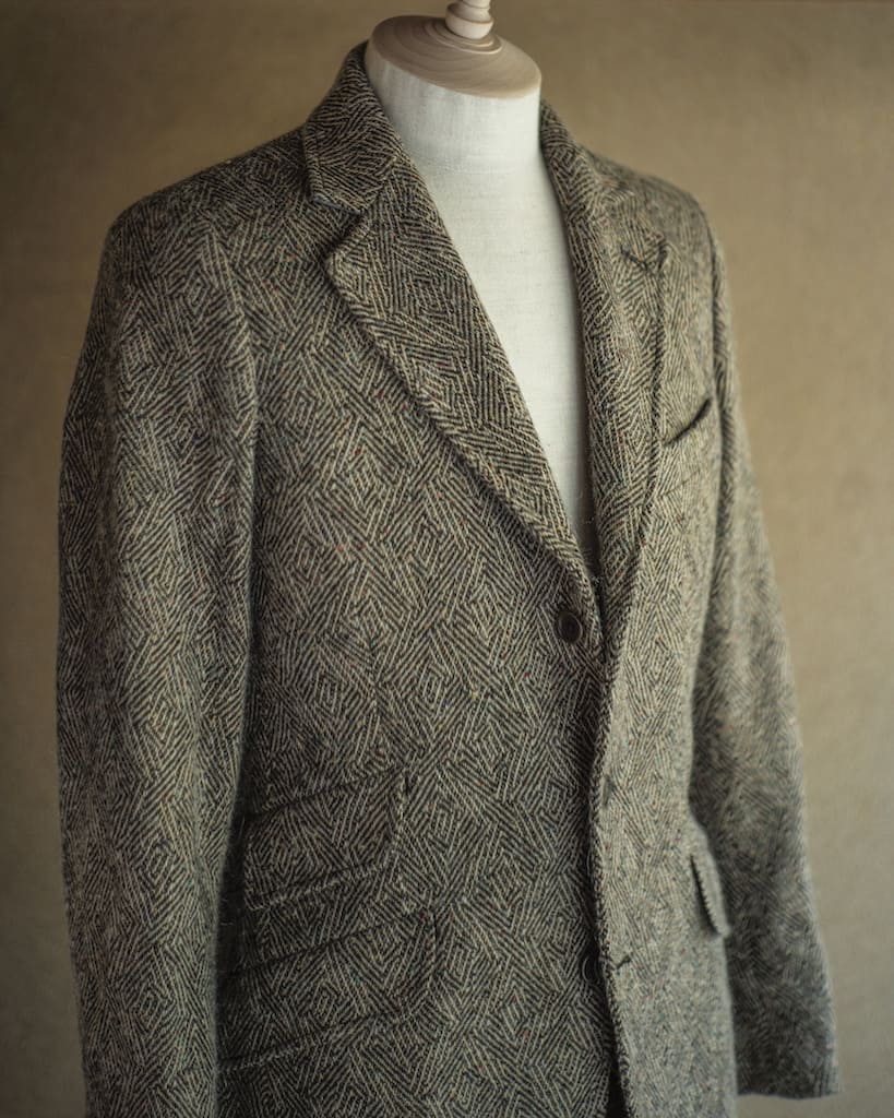 CHARLY - DONEGAL TWEED - CRAZY HERRING BONE TAN – ANATOMICA KYOTO