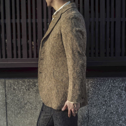 CHARLY - DONEGAL TWEED - CRAZY HERRING BONE TAN