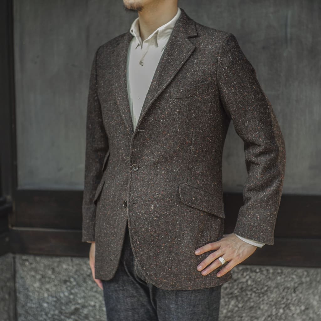 ANATOMICA フランス製 CHARLY ドネガルツイード ジャケット 48 CHARLY - DONEGAL TWEED - DARK BROWN – ANATOMICA KYOTO アナトミカ京都