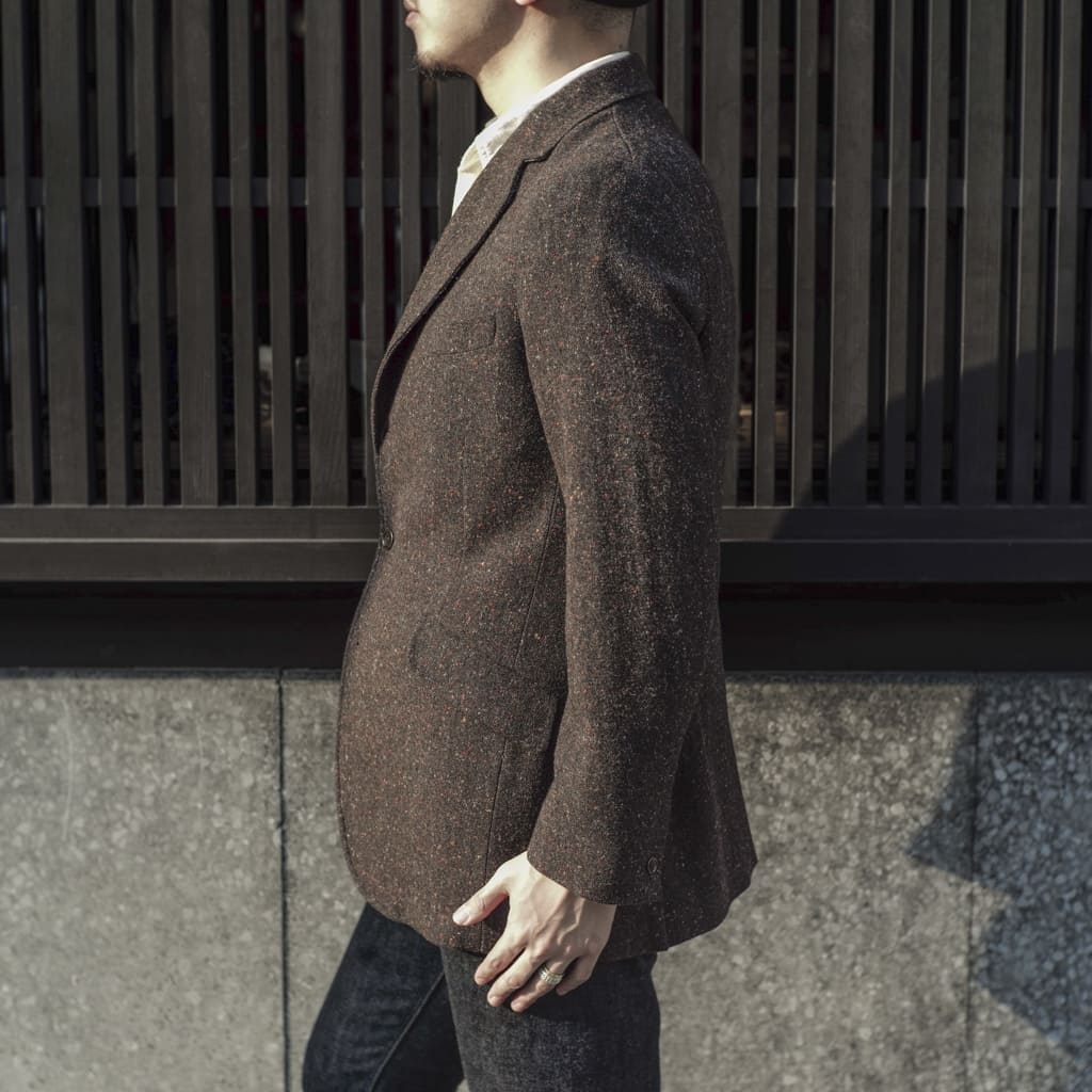 ANATOMICA フランス製 CHARLY ドネガルツイード ジャケット 48 CHARLY - DONEGAL TWEED - DARK BROWN – ANATOMICA KYOTO アナトミカ京都