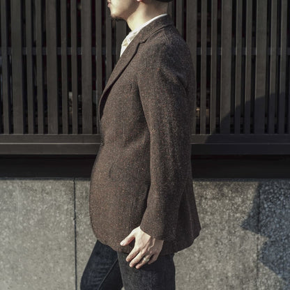 CHARLY - DONEGAL TWEED - DARK BROWN