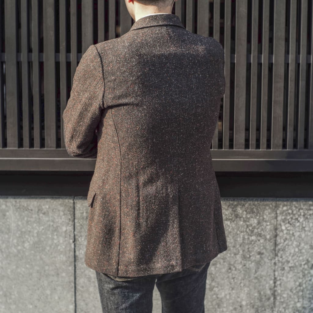 ANATOMICA フランス製 CHARLY ドネガルツイード ジャケット 48 CHARLY - DONEGAL TWEED - DARK BROWN – ANATOMICA KYOTO アナトミカ京都