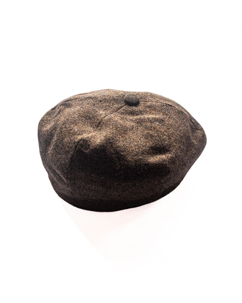 ANATOMICA by CHRISTY'S 6 PANEL CAP - DONEGAL TWEED - TAN