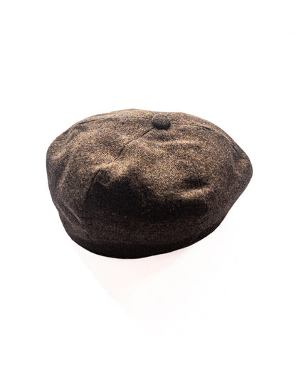 ANATOMICA by CHRISTY'S 6 PANEL CAP - DONEGAL TWEED - TAN
