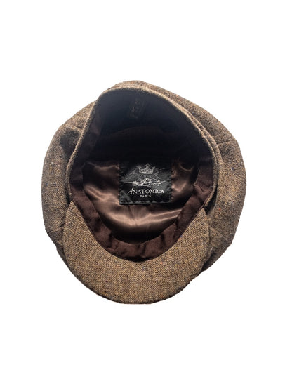 ANATOMICA by CHRISTY'S 6 PANEL CAP - DONEGAL TWEED - TAN