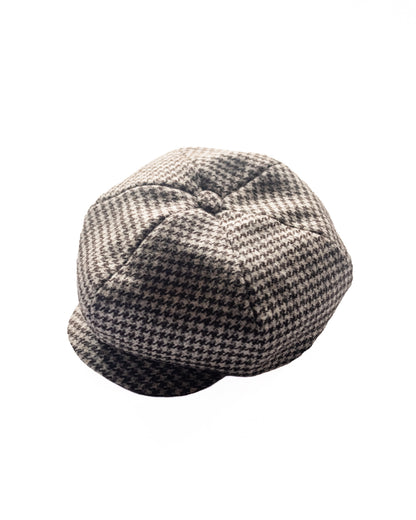 ANATOMICA by CHRISTY'S 6 PANEL CAP - HOUND' TOOTH TWEED - BROWN