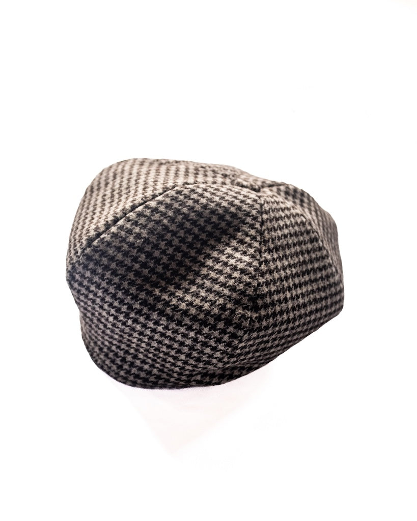 ANATOMICA by CHRISTY'S 6 PANEL CAP - HOUND' TOOTH TWEED - BROWN