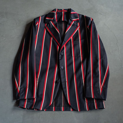 COLLEGE - WOOL × COTTON - NAVY × RED × WHITE STRIPE