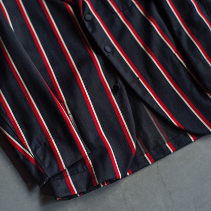 COLLEGE - WOOL × COTTON - NAVY × RED × WHITE STRIPE