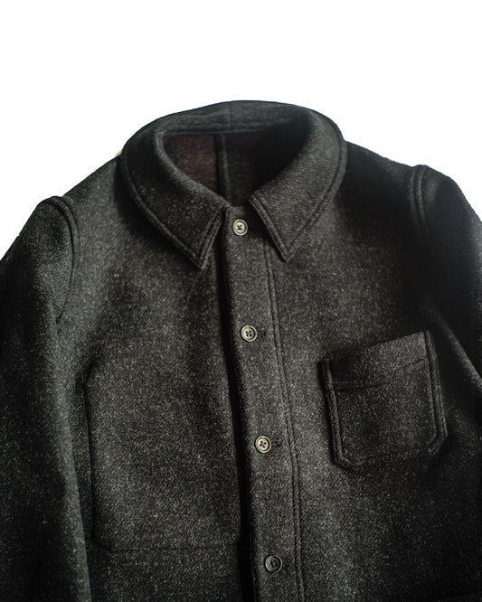 COLLETIN - DOUBLE WACE WOOL - CHARCOAL CHECK
