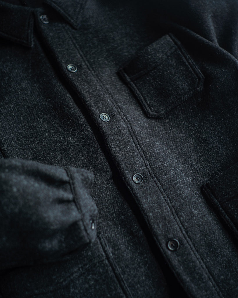 COLLETIN - DOUBLE WACE WOOL - CHARCOAL CHECK