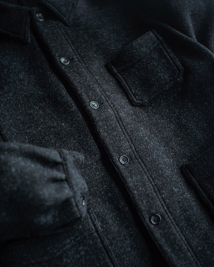 COLLETIN - DOUBLE WACE WOOL - CHARCOAL CHECK