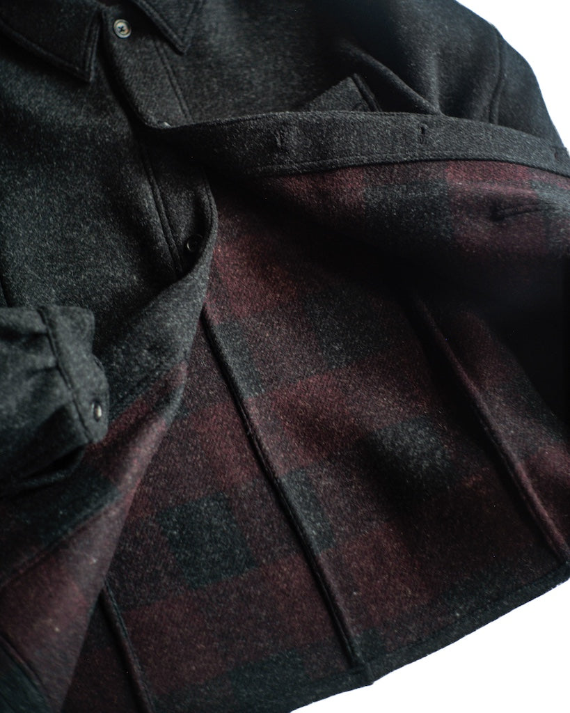 COLLETIN - DOUBLE WACE WOOL - CHARCOAL CHECK