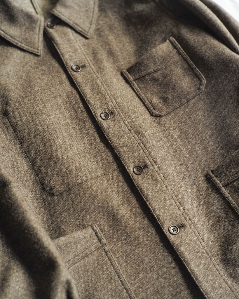 COLLETIN - DOUBLE WACE WOOL - BROWN