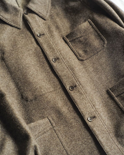 COLLETIN - DOUBLE WACE WOOL - BROWN