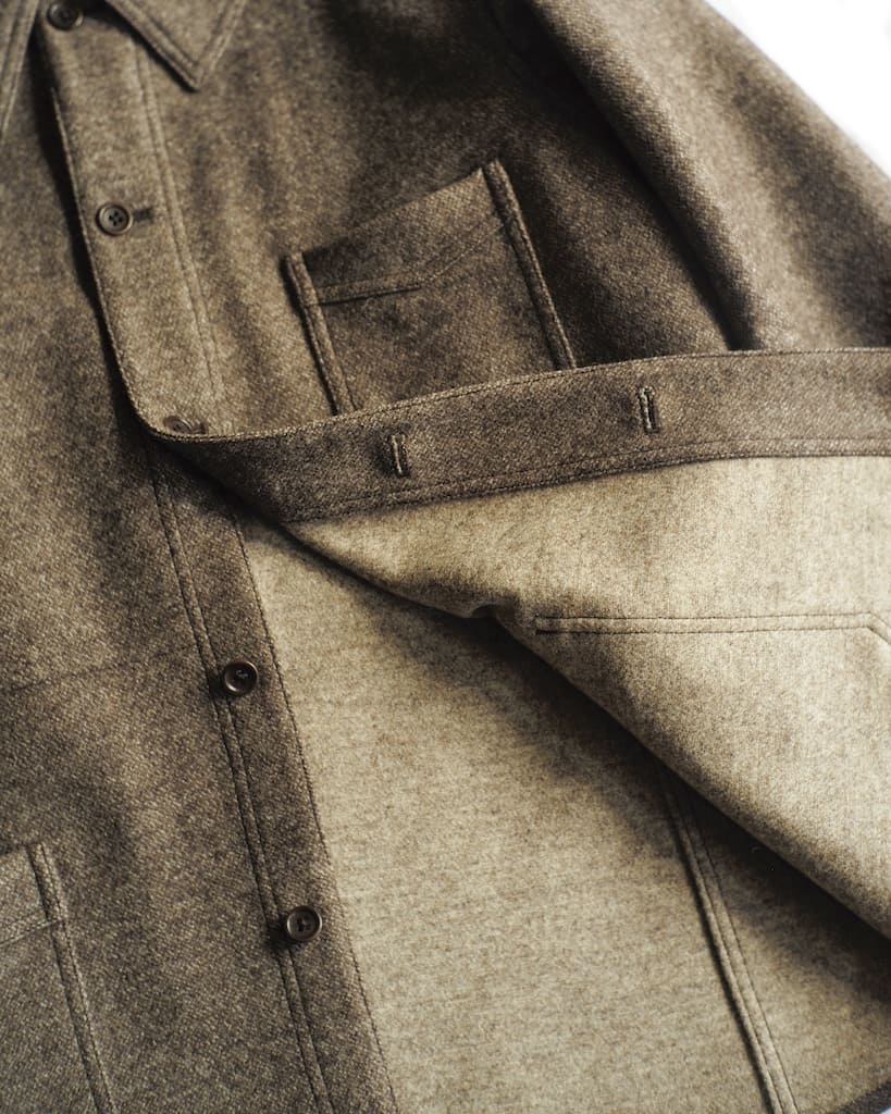 COLLETIN - DOUBLE WACE WOOL - BROWN