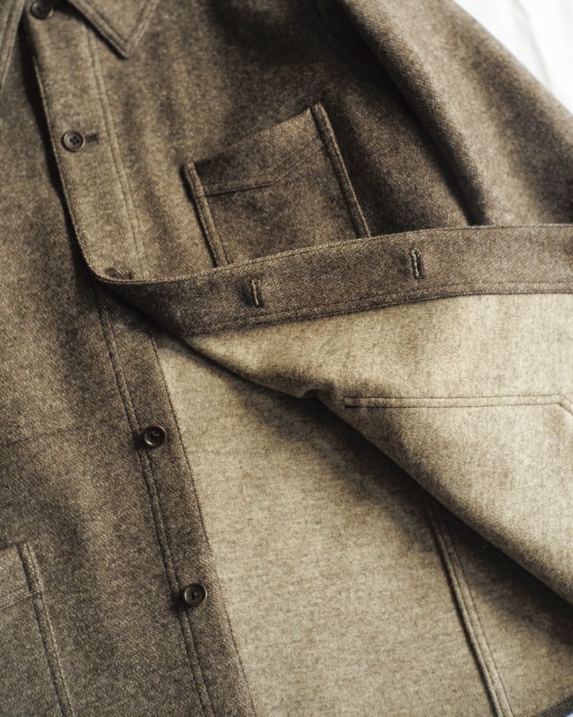 COLLETIN - DOUBLE WACE WOOL - BROWN