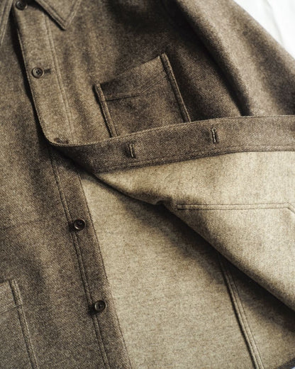 COLLETIN - DOUBLE WACE WOOL - BROWN