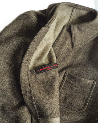 COLLETIN - DOUBLE WACE WOOL - BROWN