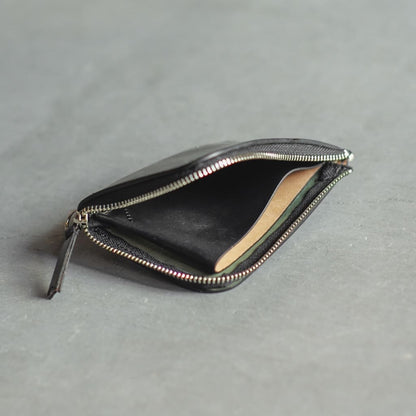 CORDOVAN WALLET with CARD CASE - HORWEEN CORDOVAN - BLACK