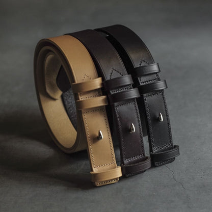 DAHLMAN ARCHITECT BELT - FULL GRAIN LEATHER - BLACK & BROWN & NATURAL