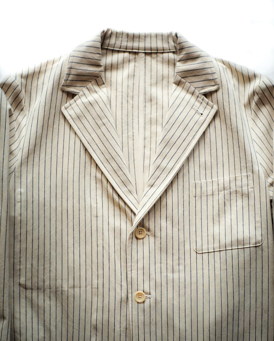 DIOGENE - COTTON RAYURE TENNIS - ECRU × BLUE