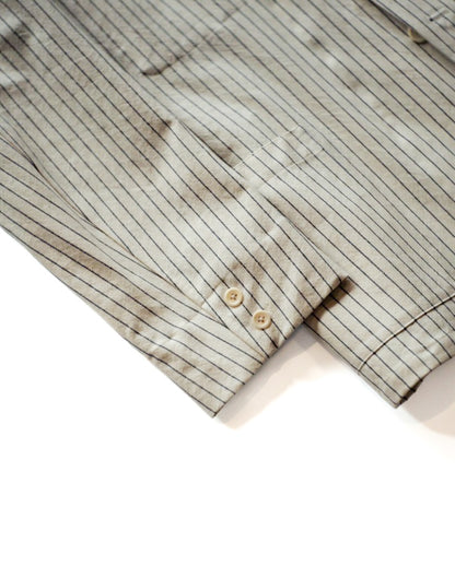 DIOGENE - COTTON RAYURE TENNIS - ECRU × BLUE