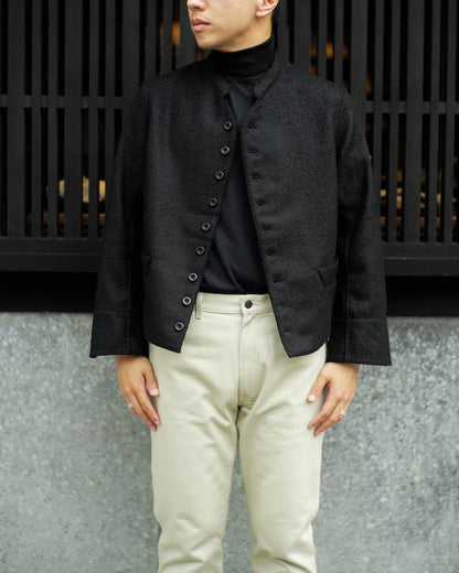 DOLMAN - BOILED WOOL - BLACK