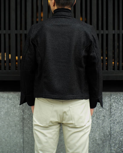 DOLMAN - BOILED WOOL - BLACK
