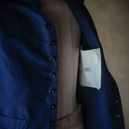 DOLMAN - COTON HERRING BONE - INDIGO