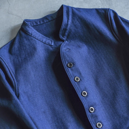 DOLMAN - COTON HERRING BONE - INDIGO