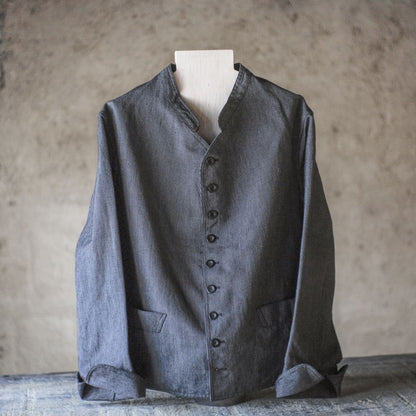 DOLMAN - COUTIL MICRO RAYURE - CHARCOAL