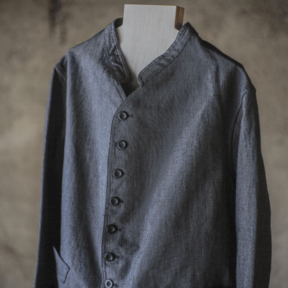 DOLMAN - COUTIL MICRO RAYURE - CHARCOAL
